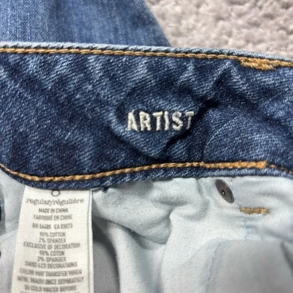 American Eagle Jeans Womens 8 Artist Stretch Regular Classic Casual Basic Denim - Picture 3 of 5
